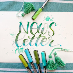 Brushlettering Newsletter Blending mit Karin Marker