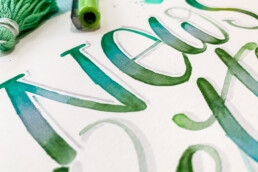 Brushlettering Newsletter Blending mit Karin Marker