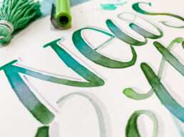 Brushlettering Newsletter Blending mit Karin Marker